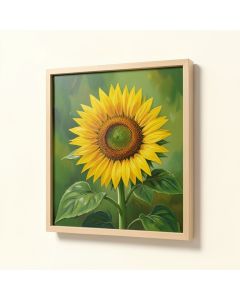 Sunflower House Painting Print (synthetic illustration; no displayed measurements)