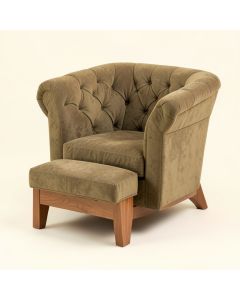 Alida 29.52 '' Wide Tufted Lounge Chair And Ottoman (synthetic illustration; no displayed measurements)