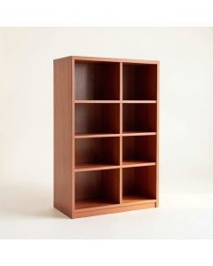 Aspen Bridge Freestanding Bookcase - Terracotta (synthetic illustration; no displayed measurements)