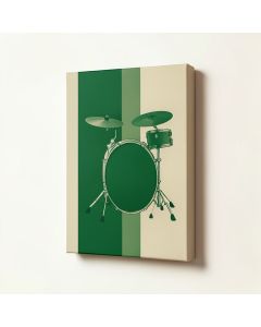 Green Drums Graphic Art On Wrapped Canvas (synthetic illustration; no displayed measurements)