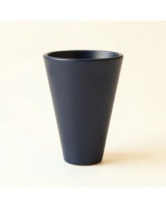 River Arc Empty Railing Planter With Integral Brackets - Navy (synthetic illustration; no displayed measurements)