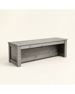 Stone Crest Narrow Outdoor Storage Bench - Gray (synthetic illustration; no displayed measurements)
