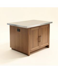 Jax Kitchen Island With Stainless Steel Top (synthetic illustration; no displayed measurements)