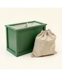 Clay Dale Laundry Sorting Station With Plain Removable Bags - Green (synthetic illustration; no displayed measurements)