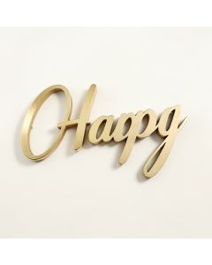 Cursive Word Happy Sign Wall Décor (synthetic illustration; no displayed measurements)