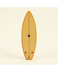 Surfboard Clock With Thermometer (synthetic illustration; no displayed measurements)