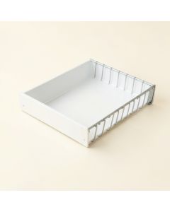 Birch Bluff Empty Under-Desk Cable Tray - White (synthetic illustration; no displayed measurements)