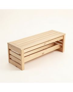 Alder Canyon Narrow Outdoor Storage Bench - Beige (synthetic illustration; no displayed measurements)