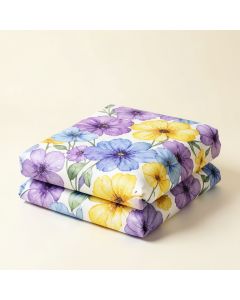 Watercolor Flower Home Floral Duvet Cover Set (synthetic illustration; no displayed measurements)