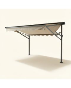 12 Ft. W X 10 Ft. D Metal Standard Patio Awning (synthetic illustration; no displayed measurements)