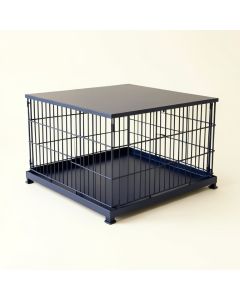 Fern Canyon Empty Furniture-Style Pet Crate - Navy (synthetic illustration; no displayed measurements)