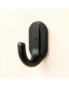 Bay Branch Wall-Mounted Robe Hook - Black (synthetic illustration; no displayed measurements)