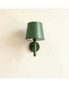 Laurel Branch Wall Sconce Mounted On A Plain Wall - Green (synthetic illustration; no displayed measurements)
