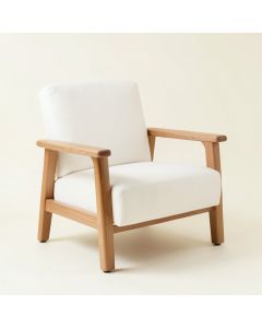 Juniper Canyon Upholstered Armchair - White (synthetic illustration; no displayed measurements)