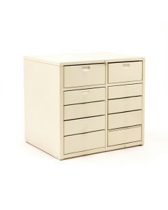 Oak Branch Small-Parts Storage Drawer Cabinet - Ivory (synthetic illustration; no displayed measurements)
