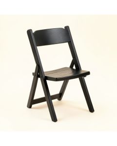 Juniper Crossing Folding Outdoor Chair - Black (synthetic illustration; no displayed measurements)