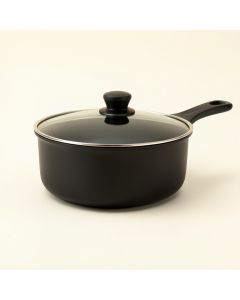 Cook N Home 3 Qt . Non- Stick Sauce Pan With Lid (synthetic illustration; no displayed measurements)
