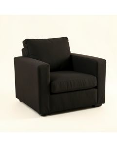 Field Falls Upholstered Armchair - Black (synthetic illustration; no displayed measurements)