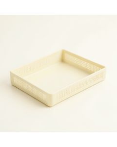 Olive Canyon Empty Under-Desk Cable Tray - Ivory (synthetic illustration; no displayed measurements)
