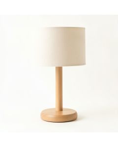 Sage Bend Table Lamp With A Plain Fabric Shade - Beige (synthetic illustration; no displayed measurements)