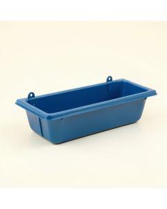 Clay Bend Empty Railing Planter With Integral Brackets - Blue (synthetic illustration; no displayed measurements)