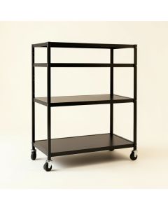 River Bridge Empty Rolling Workshop Cart - Black (synthetic illustration; no displayed measurements)
