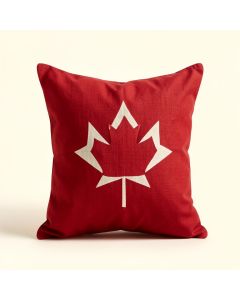 Kyler Canadian Flag Indoor/Outdoor Linen Throw Pillow (synthetic illustration; no displayed measurements)