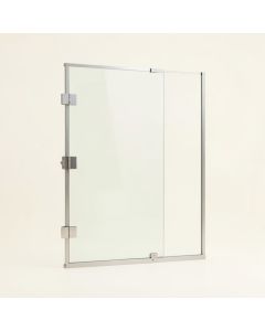 60 '' W X 78 '' H Single Sliding Frameless Shower Door (synthetic illustration; no displayed measurements)