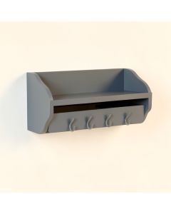 Clay Brook Wall-Mounted Entryway Organizer Shelf - Gray (synthetic illustration; no displayed measurements)