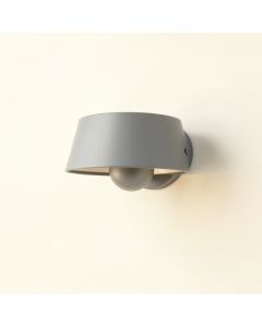 River Crest Wall Sconce Mounted On A Plain Wall - Gray (synthetic illustration; no displayed measurements)