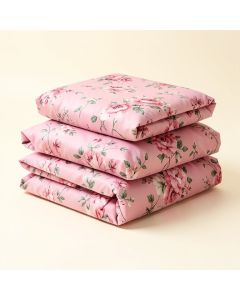Holsworthy Reversible Floral 100 % Cotton 3 Piece Duvet Cover Set (synthetic illustration; no displayed measurements)
