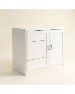 35 ” H X 24 '' ” W X 15 ” D Flat Panel Single Door And Drawer Base Cabinet (synthetic illustration; no displayed measurements)