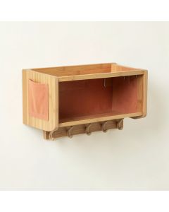 Oak Bridge Wall-Mounted Entryway Organizer Shelf - Terracotta (synthetic illustration; no displayed measurements)