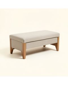 Wood And Upholstered Bench (synthetic illustration; no displayed measurements)
