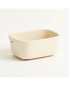 Wren Bluff Empty Railing Planter With Integral Brackets - Cream (synthetic illustration; no displayed measurements)