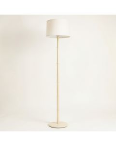 Linden Dale Floor Lamp With A Plain Fabric Shade - Ivory (synthetic illustration; no displayed measurements)