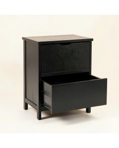 Aspen Dell Freestanding Pull-Out Hamper Cabinet - Black (synthetic illustration; no displayed measurements)