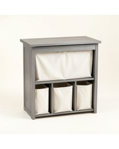 Sage Bend Laundry Sorting Station With Plain Removable Bags - Gray (synthetic illustration; no displayed measurements)