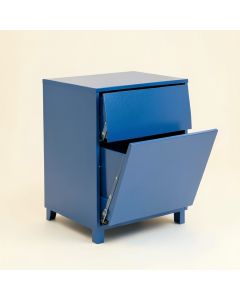 Reed Bluff Freestanding Pull-Out Hamper Cabinet - Blue (synthetic illustration; no displayed measurements)