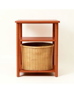 Spruce Branch Freestanding Pull-Out Hamper Cabinet - Terracotta (synthetic illustration; no displayed measurements)
