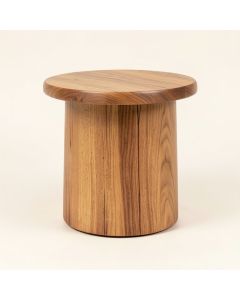 Teres Solid Wood Drum End Table (synthetic illustration; no displayed measurements)