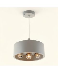Hudgins 3 - Light Unique /Statement Drum Pendant (synthetic illustration; no displayed measurements)
