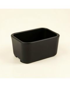Moss Arc Empty Railing Planter With Integral Brackets - Black (synthetic illustration; no displayed measurements)