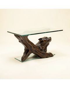 The Subservient Dragon Glass Topped Sculptural Console Table (synthetic illustration; no displayed measurements)