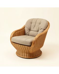 33 '' Wide Tufted Swivel Papasan Chair (synthetic illustration; no displayed measurements)