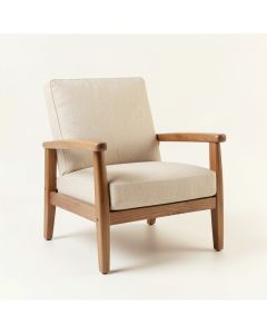 Hazel Brook Upholstered Armchair - Beige (synthetic illustration; no displayed measurements)