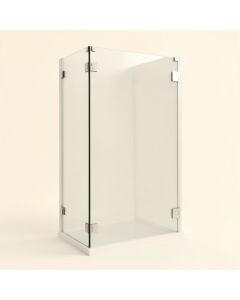 Kinkade Xl 30.25 '' W X 80 '' H Hinged Frameless Shower Door (synthetic illustration; no displayed measurements)
