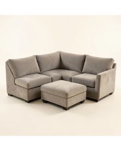 Brás 158 '' Wide Microfiber/Microsuede Reversible Down Cushion Modular Corner Sectional With Ottoman (synthetic illustration; no displayed measurements)