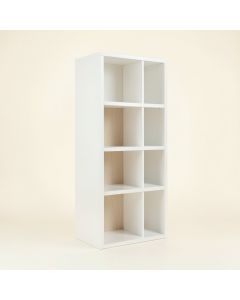 Cliff Branch Narrow Cubby Tower - White (synthetic illustration; no displayed measurements)
