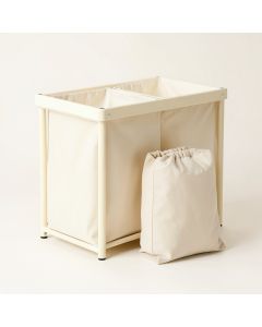 Lake Canyon Laundry Sorting Station With Plain Removable Bags - Cream (synthetic illustration; no displayed measurements)